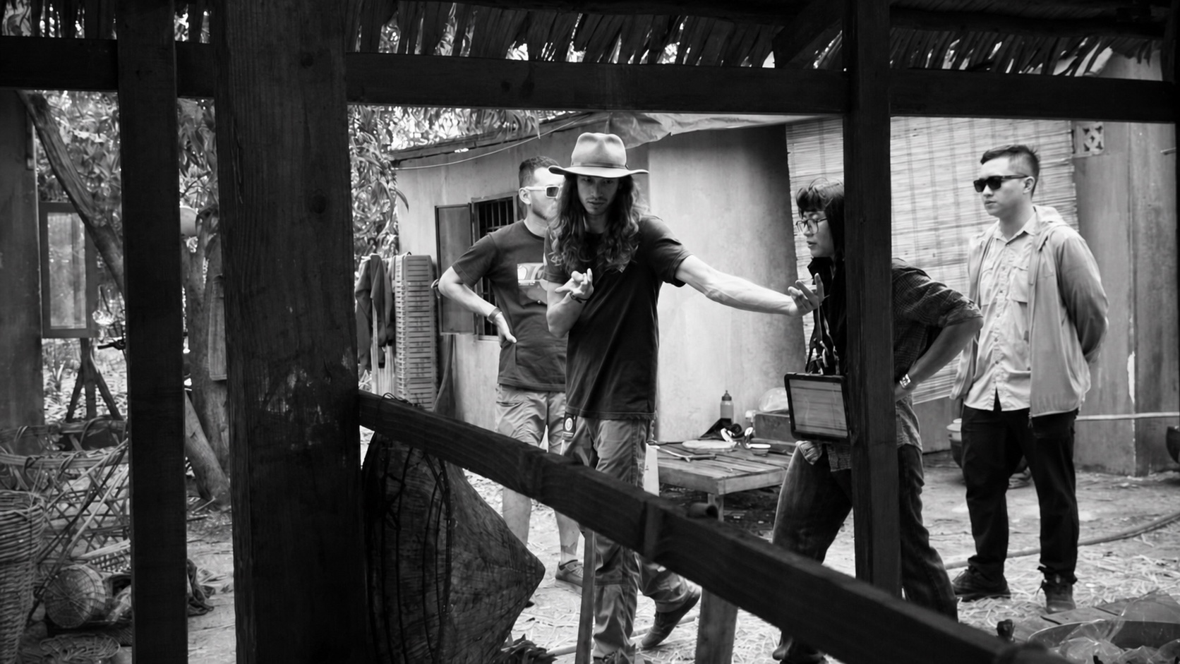 Alexander Bonelli directing with a film crew on location.